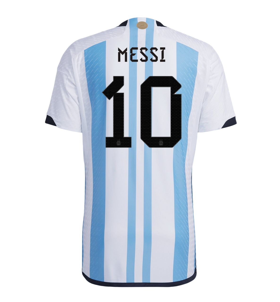 Argentina No10 Messi Home Long Sleeves Soccer Country Jersey