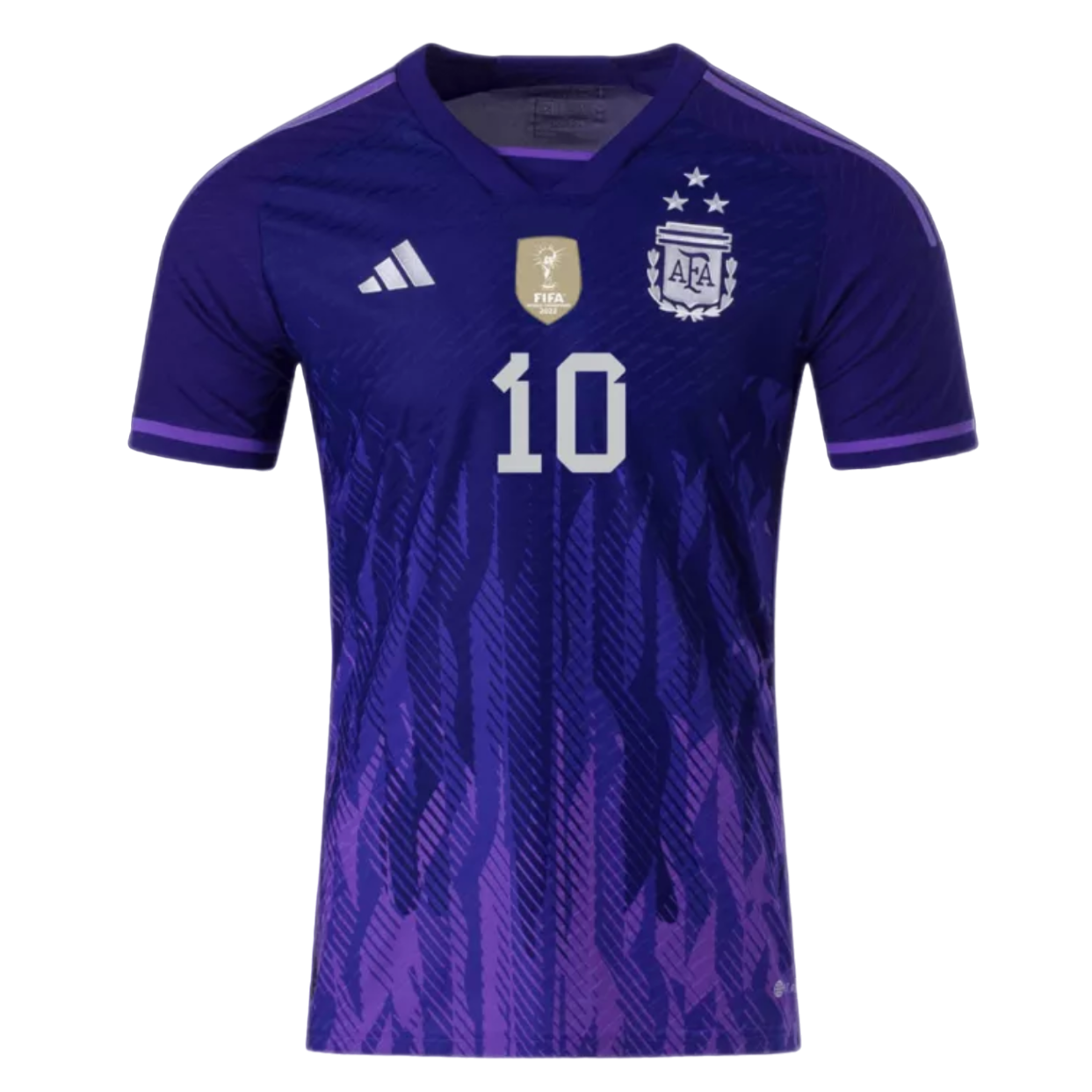 Lionel Messi Authentic Argentina Away Winners Jersey 2022 World